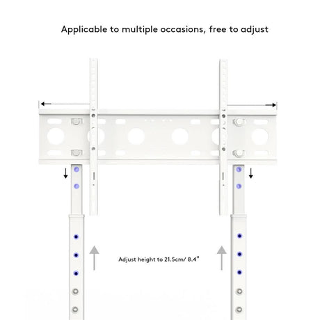32-60 Inch TV Floor Stand Base - Universal Large TV Mount Holder Bracket - Adjustable Freestanding TV Stand for Living Room Bedroom - White