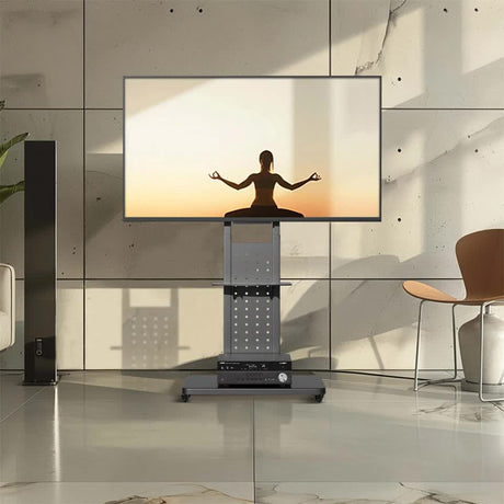Heavy-Duty Rolling TV Cart Stand with Wheels for 32