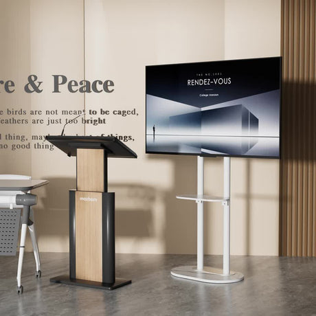 Minimalist Marble Textured Floor Tv Stand 32