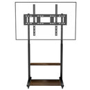 Adjustable Rolling TV Stand for 40 to 100 Inch Screens with Shelves