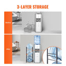 3 Tier 5 Gallon Water Bottle Holder Heavy Duty Single Row Water Jug Rack for 3 Bottles Kitchen Office Living Room Black