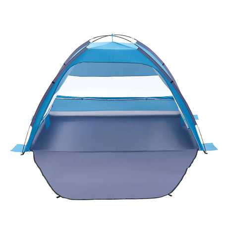 Beach Tent Sun Shelter for 4 Person, UPF 50+ Protection, Portable Sun Shade Canopy with Carrying Bag & Sand Pockets
