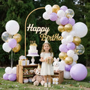 Arch Backdrop Stand, 2 x 1 m, Stable Structure, Easy Assembly, 1 Set Gold Metal Arch Backdrop Stand for Wedding