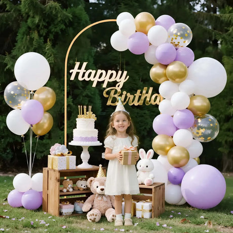 Arch Backdrop Stand, 2 x 1 m, Stable Structure, Easy Assembly, 1 Set Gold Metal Arch Backdrop Stand for Wedding