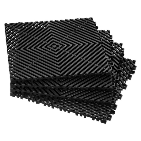 Interlocking Drainage Mat, 31 x 31 cm Modular Interlocking Cushion, 24 Pcs Splicing Drainage Mats, for Garage, Garden