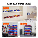 24 Pack Plastic Storage Bins 137 x 105 x 78 mm Hanging Stackable Organizer Containers Blue/Red Heavy Duty PP Bins for Kitchen Closet Office Pantry