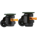 Leveling Casters, Set of 4, 500 kg Total Load Capacity, 50.8 mm, 360 Degree Swivel Caster Wheels, Machine