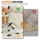 Commercial Vegetable Slicer 3/8 Inch Manual Fruit and Vegetable Cutter Stainless Steel Aluminum Alloy Slicing Machine with Non Slip Feet for Potatoes Onions Radishes Lemons