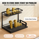 2-Tier Pull Out Cabinet Organizer, 10.7"W x 14.2"D, Under Sink Slide Out Drawer Storage, Wire Basket Sliding Shelf, Space-Saving Kitchen Cabinet Organizer