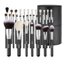 34-Piece Makeup Brush Set, Ergonomic Wood Handle, Travel-Friendly Case Included
