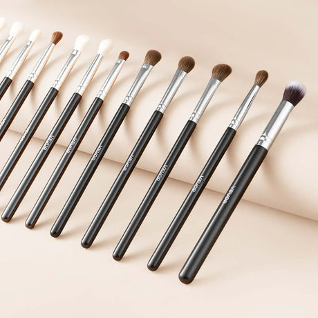 34-Piece Makeup Brush Set, Ergonomic Wood Handle, Travel-Friendly Case Included