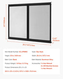 RV Screen Door Protector, 673.1 x 508 mm Door Grille, Easy to Install and Disassemble, Black