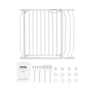 Baby Gate, 749-990 mm Extra Wide, 762 mm High, Dog Gate for Stairs Doorways and House, White