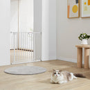 Baby Gate, 749-990 mm Extra Wide, 762 mm High, Dog Gate for Stairs Doorways and House, White