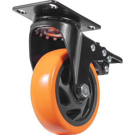 Caster Wheels, 101.6 mm Swivel Plate Casters, Set of 4, Heavy Duty 159 kg Load Capacity Per Caster