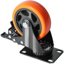Caster Wheels, 101.6 mm Swivel Plate Casters, Set of 4, Heavy Duty 159 kg Load Capacity Per Caster