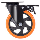 Caster Wheels, 127 mm Swivel Plate Casters, Set of 4, Heavy Duty 204 kg Load Capacity Per Caster