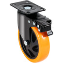 Caster Wheels, 127 mm Swivel Plate Casters, Set of 4, Heavy Duty 204 kg Load Capacity Per Caster