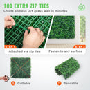 12 Pack Artificial Boxwood Hedge Wall Panels 248 x 248mm UV Protected Privacy Grass Wall Backdrop for Outdoor Indoor Garden Fence Backyard