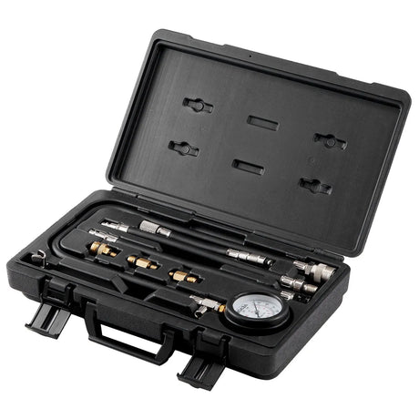 Compression Tester Adapter Kit, 9 Pcs Automotive Engine Cylinder Leak Down Compression Test