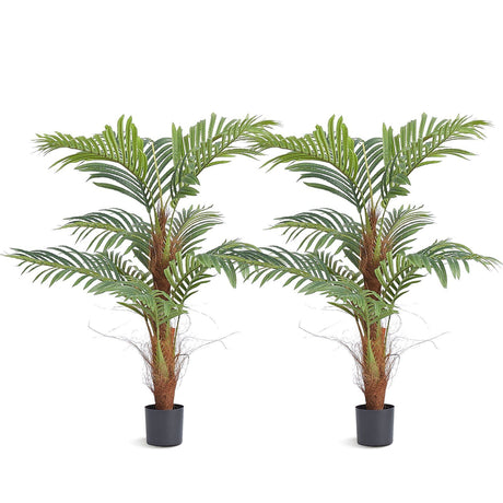 1219 mm Tall Artificial Palm Tree, Anti-Tip PE Faux Plant, Low-Maintenance Lifelike Greenery for Home, Office & Warehouse Decor, Indoor & Outdoor