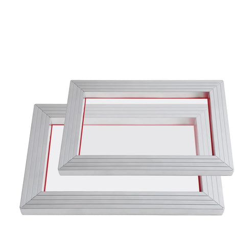 Screen Printing Kit, 2 Pieces Aluminum Silk Screen Printing Frames20.3 x 25.4/25.4 x 35.6cm 110 Count Mesh, 2 Tapes and Screen Printing Squeegees and Transparency Films for T-shirts DIY