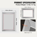 Screen Printing Kit, 2 Pieces Aluminum Silk Screen Printing Frames20.3 x 25.4/25.4 x 35.6cm 110 Count Mesh, 2 Tapes and Screen Printing Squeegees and Transparency Films for T-shirts DIY