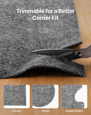 Rug Pad 1.52 x 2.13 m, Non-slip Carpet Area Pad, Finishes, Keeps Carpets in Place