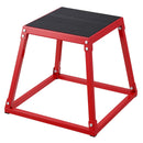 Plyometric Jump Box, 18 Inch Plyo Box, Steel Plyometric Platform and Jumping Agility Box, Red