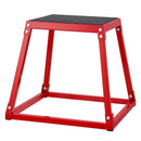 Plyometric Jump Box, 18 Inch Plyo Box, Steel Plyometric Platform and Jumping Agility Box, Red