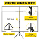 Tripod Projector Screen with Stand 90 inch 16:9 4K HD Projection Screen Stand Wrinkle-Free Height Adjustable Portable Screen for Projector Indoor & Outdoor for Movie, Home Cinema, Gaming, Office