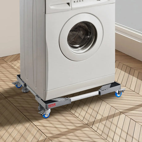 Mini Fridge Stand, 181 kg Load, 4 Strong Feet, 4 Locking Swivel Wheels, Washer and Dryer Pedestal, Multi-Functional Adjustable Base for Washing Machine, and Refrigerator, Universal Mobile Base