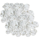 500 Sets 1.25 inch 32mm Pin Back Button Parts, Plastic/Metal Button, Clear Film, Machine NOT Included