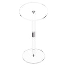 Acrylic Drink Table, Modern Acrylic Cake Table Stand, Drink, Food, Snack, Easy Assembly, 25.4 x 25.4 x 54 cm (Clear)