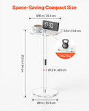 Acrylic Drink Table, Modern Acrylic Cake Table Stand, Drink, Food, Snack, Easy Assembly, 25.4 x 25.4 x 54 cm (Clear)