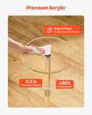 Acrylic Drink Table, Modern Acrylic Cake Table Stand, Drink, Food, Snack, Easy Assembly, 25.4 x 25.4 x 54 cm (Clear)