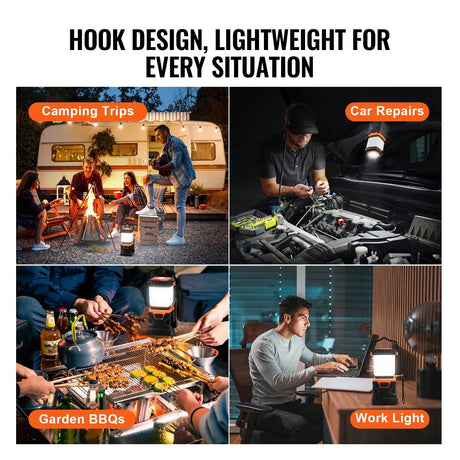 LED Camping Lantern, All-in-one, 1000LM, 360x Illumination, 4 Lighting Modes, Ideal for Hiking Fishing Outages Repairs