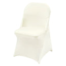 Stretch Spandex Folding Chair Covers, for Wedding, Holiday, Banquet, Party, Celebration, Dining (30PCS Ivory White)