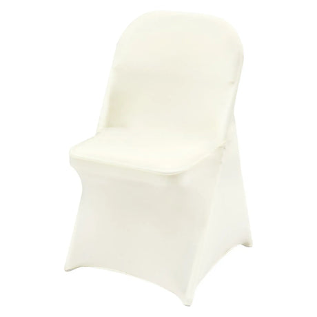 Stretch Spandex Folding Chair Covers, for Wedding, Holiday, Banquet, Party, Celebration, Dining (30PCS Ivory White)