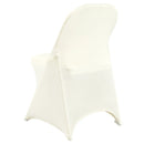 Stretch Spandex Folding Chair Covers, for Wedding, Holiday, Banquet, Party, Celebration, Dining (30PCS Ivory White)