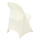 Stretch Spandex Folding Chair Covers, for Wedding, Holiday, Banquet, Party, Celebration, Dining (30PCS Ivory White)