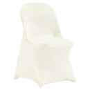 Stretch Spandex Folding Chair Covers, for Wedding, Holiday, Banquet, Party, Celebration, Dining (30PCS Ivory White)