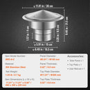 Chimney Cap 6 inch 304 Stainless Steel Round Roof Rain Cap Cover with Mesh Weather Resistant Flue Protector for Wood Stoves Oil Stoves and Outdoor Chimneys