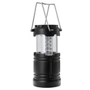 LED Camping Lanterns, 4 Pack, Magnetic Base, Battery Powered Lights, Lightweight Hanging Collapsible Lights, Black