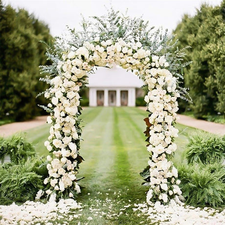 Rustproof Metal Garden Patio Arch Rose Arbour Archway Climbing Plant Trellis AU