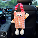 Pink Striped Tissue Holder for Car - Fun Design