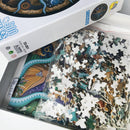 500 Piece Zodiac Circle Jigsaw Puzzle - Colorful Astrology Sun and Moon Jigsaw Puzzle for Adults and Kids