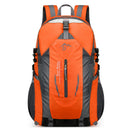 Orange Lightweight Hiking Backpack - Waterproof Outdoor Travel & Camping Bag with Multi-Compartment Design