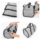 Blue Multi-Functional Travel Duffel Bag with Suit Storage, Foldable Garment Bag for Business Trips