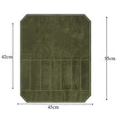 Green Durable Waxed Canvas Knife Roll Bag - Portable Chef Tool Organizer